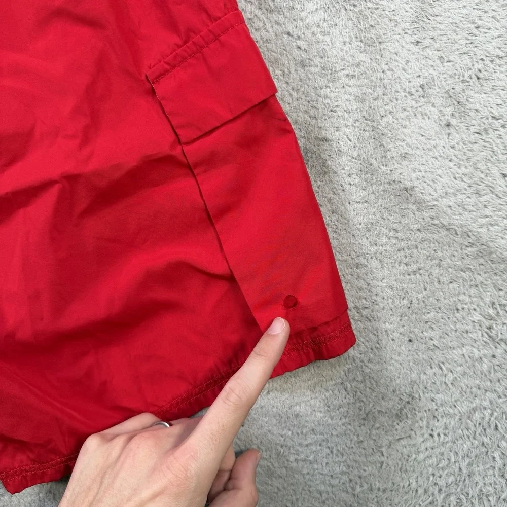 Diesel Beachwear Mens Red Elastic Waist Pockets Swim Shorts Size Large